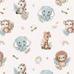 Autoschale Decke |Premium Baumwolle Minky|Baby Safari – Bild 3