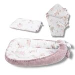 Babynest |Premium Baumwolle Minky|3er Set|Bambi Girl