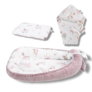 Baby Nest |Premium Cotton Minky|Set of 3|Bambi Girl