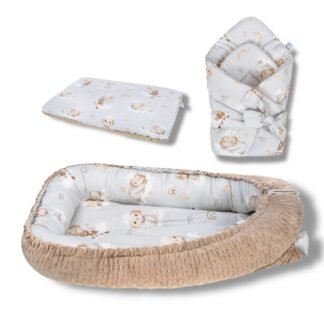 Babynest |Premium Baumwolle Minky|3er Set|Sheeps