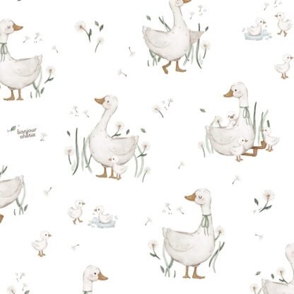 Babynest |Premium Baumwolle Minky|3er Set|Goose & the Little Ones – Bild 2
