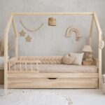 Bettschlange Klos aus Velours - geflochten |200 cm | Beige – Bild 3