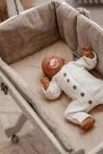 Bettumrandung Cord-Velours Beige 210 cm – Bild 3