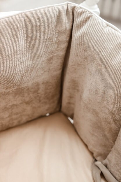 Bettumrandung Cord-Velours Beige 210 cm – Bild 3