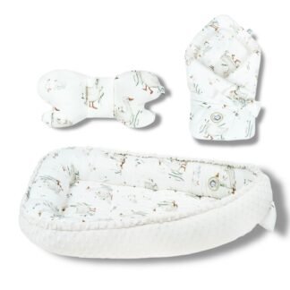 Baby Nest |Premium Cotton Minky|Set of 3|Goose & the Little Ones