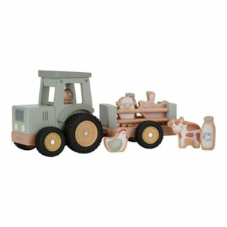 Little Dutch Traktor mit Anhänger Little Farm FSC