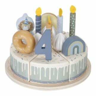 Gâteau d'anniversaire en bois Little Dutch LD XL – bleu