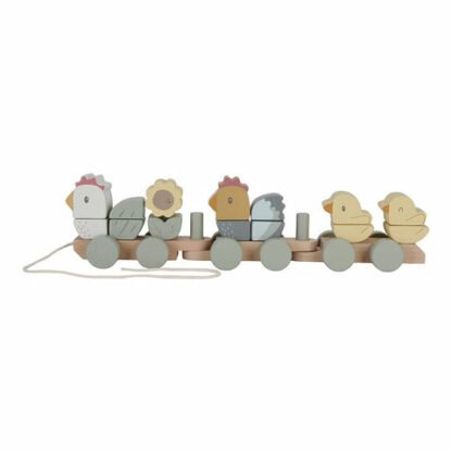 Little Dutch Eisenbahn mit Steck-Formen Huhn Little Farm FSC