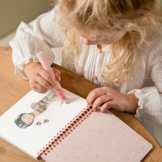 Piccolo libro da colorare olandese ad acqua Rosa&Friends