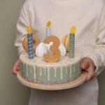 Little Dutch LD Wooden Birthday Cake XL – Blue - Image 2