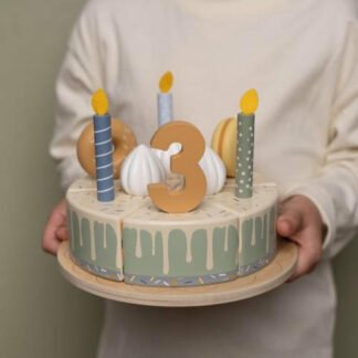 Gâteau d'anniversaire en bois Little Dutch LD XL – bleu