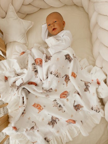 Babydecke| Premium Double Musselin 4 layers |Cats - Image 2