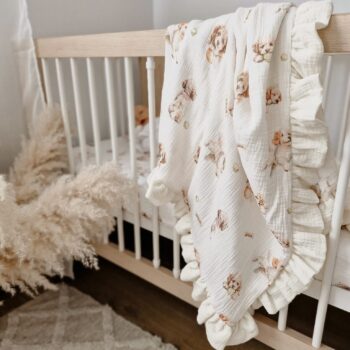 Babydecke| Premium Double Musselin 4 layers |Puppy Love Hauptbild