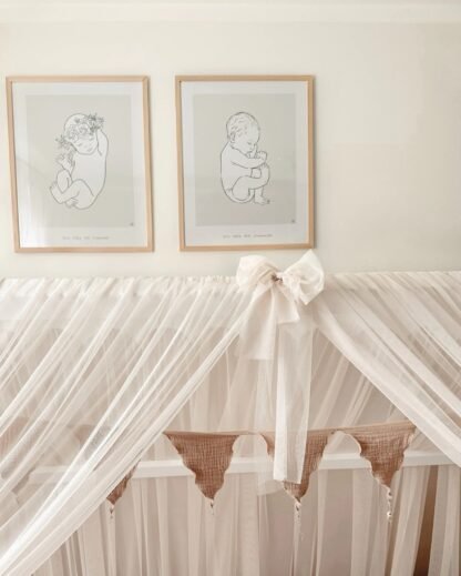 Bed canopy tulle for house bed-Beige - Image 2