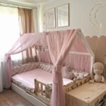 Betthimmel-Baldachin Tüll für Hausbett-Altrosa