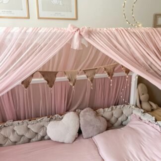 Betthimmel-Baldachin Tüll für Hausbett-Altrosa