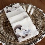 Lot de 4 langes en mousseline de qualité supérieure Penguin Fly to the Moon