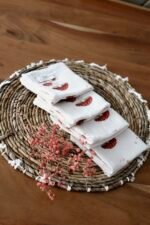 Set of 4 premium muslin gauze cloths, Happy Mushrooms design - Image 6