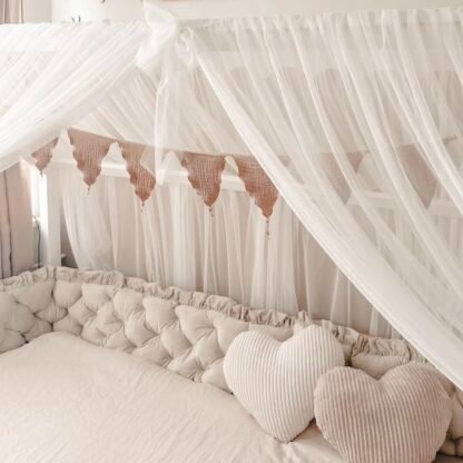 Ciel de lit en tulle blanc pour lit cabane – Image 3