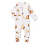 Lion Organic Snuggle Sleepsuit Zip Footie - Image 2