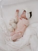 Baby Strampler Pointelle | Babyrosa|0-3M – Bild 2