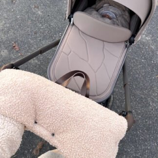 Alpaca Bouclé Stroller Hand Warmer – Beige