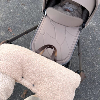 Handwärmer Kinderwagen aus Alpaka-Bouclé –Beige Zusatzbild-1