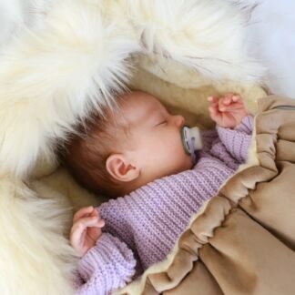 Sacco nanna in lana per passeggini e marsupi – beige