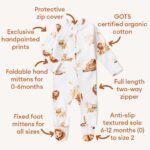 Lion Organic Snuggle Sleepsuit Zip Footie - Image 3