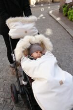 Sacco nanna in lana per passeggini e seggiolini auto – Crema - immagine 2