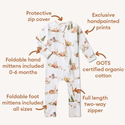 Bears Organic Snugglesuit Convertible Romper - immagine 4