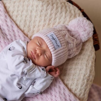 Blush Pink Organic Knit Beanie – Bild 3