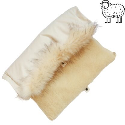Woll-Handmuff für Kinderwagen – Beige - Image 4