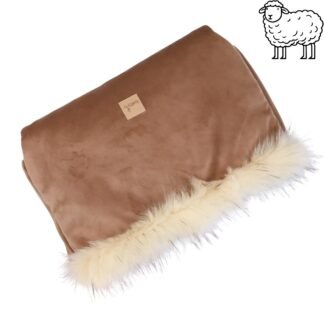 Manchon en laine pour poussette – beige