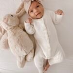 Barboteuse bébé classique | Perle | 0-3 mois