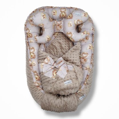 Nid d'ange bébé Premium 4 pièces Ours nid d'abeille – Image 2