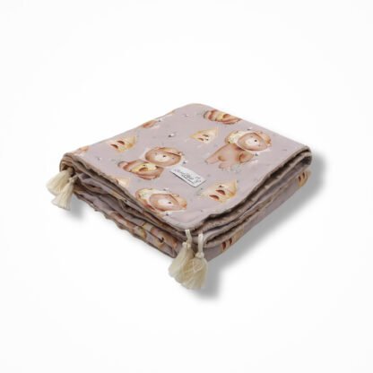 Cuddly Blanket|Premium Cotton Minky |Bear Honeycomb - Image 2