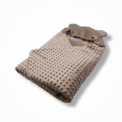 Couverture pour siège auto | Minky en coton de qualité supérieure | Motif nid d'abeille Ours – Image 3