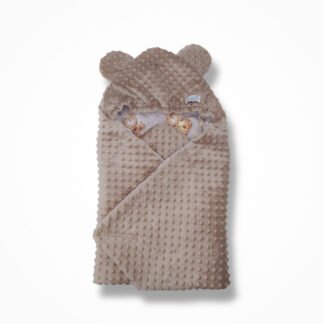Autoschale Decke |Premium Baumwolle Minky|Bear Honeycomb
