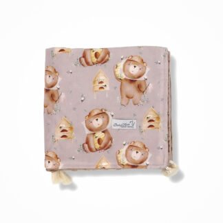 Kuscheldecke|Premium Baumwolle Minky |Bear Honeycomb