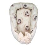 Baby Nest |Premium Ultra Soft Muslin Minky|Penguin Fly to the Moon