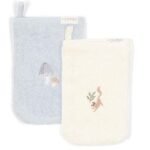 Washcloth set embroidered Forest Friends