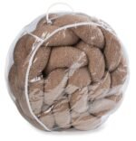 Biscuit bouclé Bed Snake – Image 3