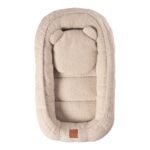 Nid et coussin pour bébé en boucle beige – Image 2