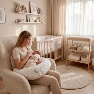 Stillkissen Halbmond|Minky| Cream