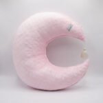Cuscino da allattamento mezzaluna|Minky| Rosa