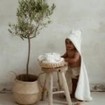 Asciugamano con cappuccio in bambù per bambini Orso - immagine 2