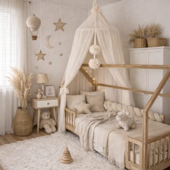 Baldachin Tüll Champagne Hauptbild