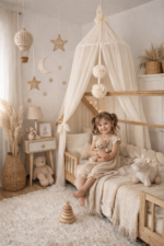 Canopée en tulle champagne – Image 2