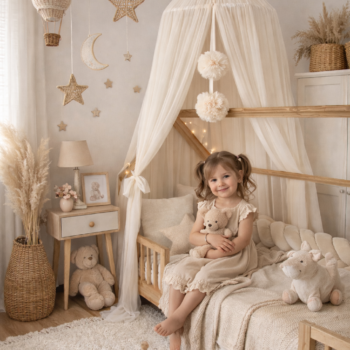 Baldachin Tüll Champagne Zusatzbild-1